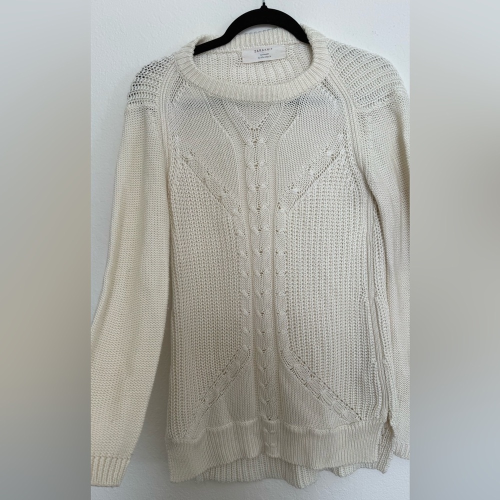 Zara Women's Ivory Knit Sweater - Picture 7 of 7